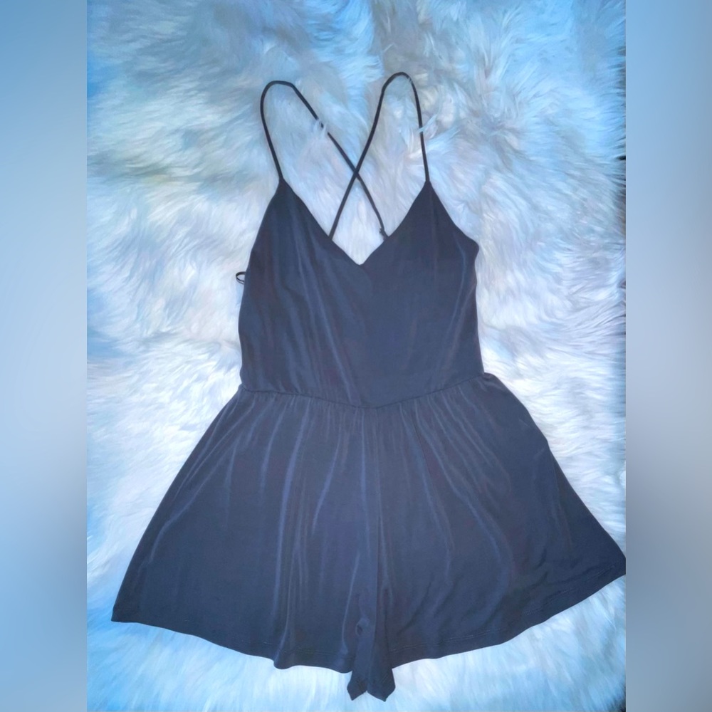 Charcoal grey shorts jumpsuit